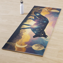 Esterilla De Yoga Zorro mágico bajo las estrellas del yoga