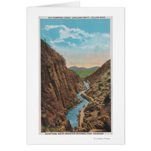 Estes Park, CO - View of Big Thompson Canon (Frente)