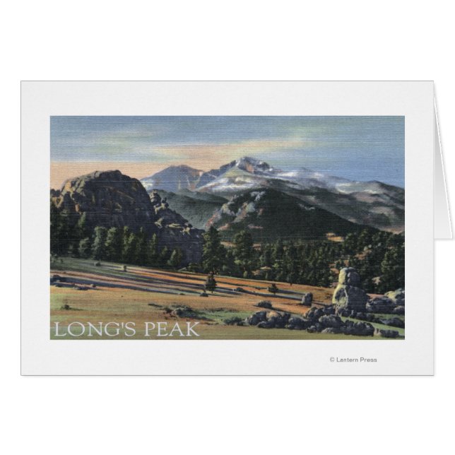 Estes Park, Colorado - Longs Peak View (Anverso (Horizontal))