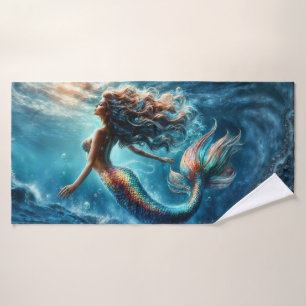 Estética de sirena acuática en azul profundo