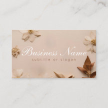 Estético | Neutral | Floral | Tarjeta de visita