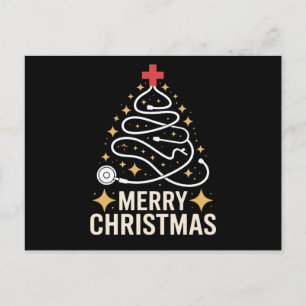 Estetoscopio Feliz Navidad Árbol Enfermera Doctor