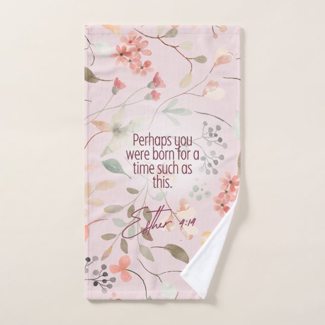 Esther 4:14 Biblia cristiana versus arte (Toalla de mano)