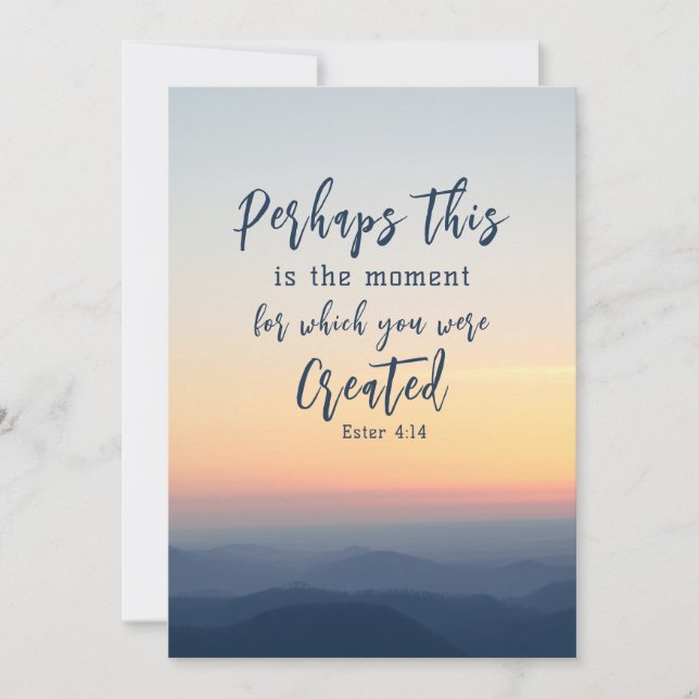 Esther 4 Quizás este es el momento de la tarjeta p (Anverso)