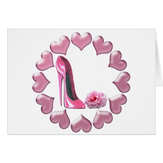 Estilete rosado, subió y corazones (Anverso (Horizontal))