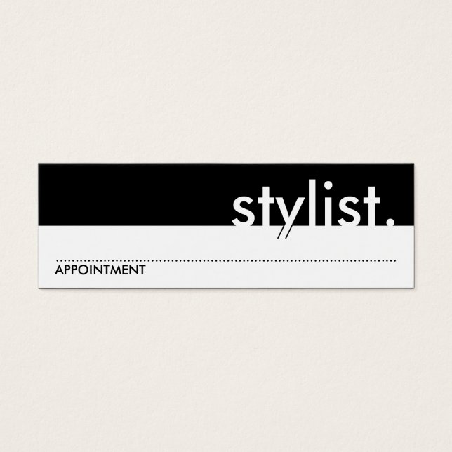 estilista. (Tarjeta de citas) (Frente)