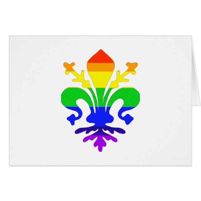 Estilizada flor arcoiris de Lis (Anverso (Horizontal))