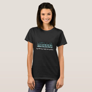 Estilizada tipografía gradiente "HELLO" camiseta