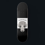 Estilizar la tabla de skateboard personalizada de<br><div class="desc">Un nuevo labrador estilizado imprime personalizado con el nombre de tu perro. Arte de laboratorio ilustrado. Añade el nombre de tu perro.</div>