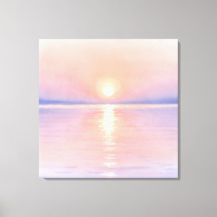Estilo Acuarela Sol - Arte de Paisaje Marino