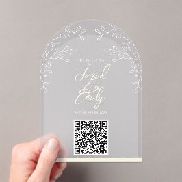 Estilo Arco floral Invitación a matrimonio Código 