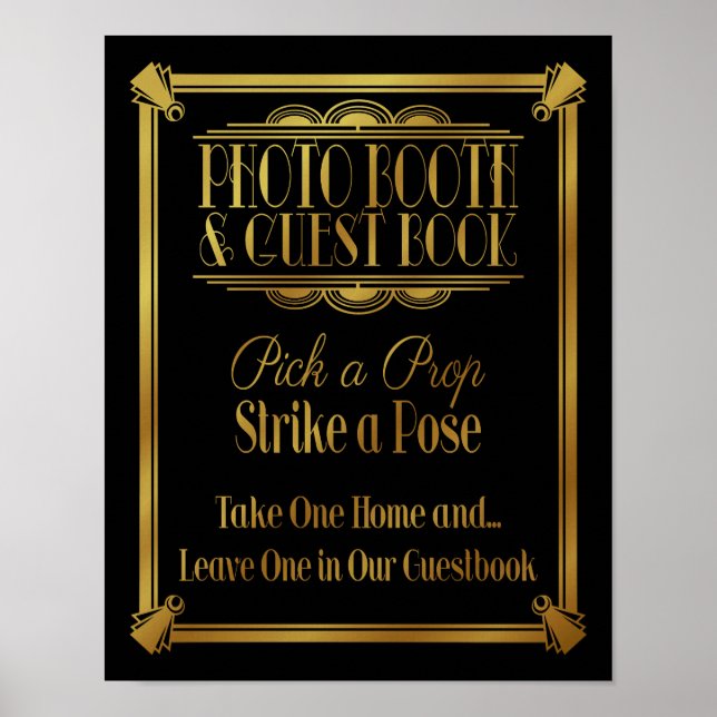 Estilo Art Deco 20 "Fotomía y libro de visitas (Frente)