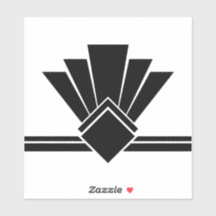 Estilo Art Deco Lámina de Ventilador Blanco Negro