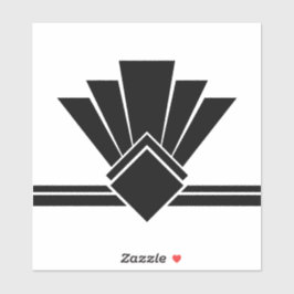 Estilo Art Deco Lámina de Ventilador Blanco Negro