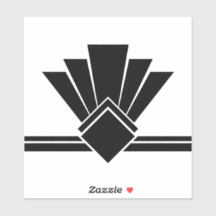 Estilo Art Deco Lámina de Ventilador Blanco Negro