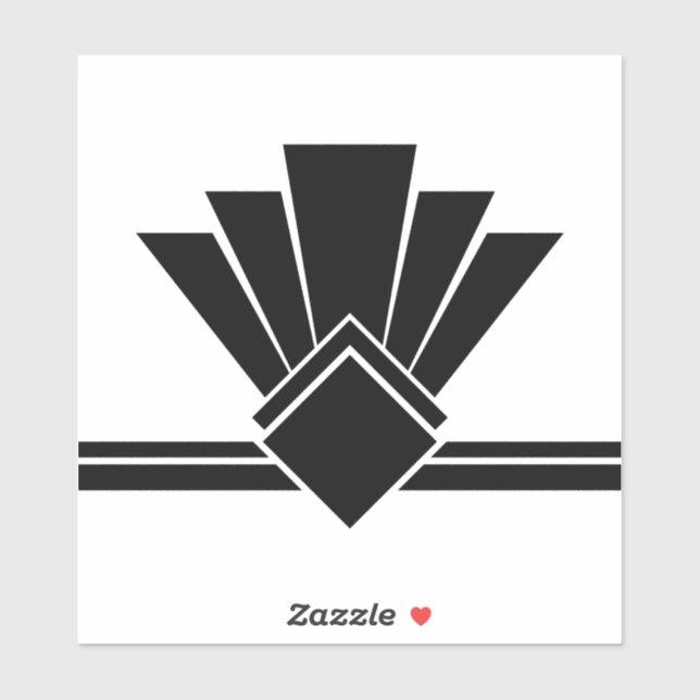 Estilo Art Deco Lámina de Ventilador Blanco Negro (Hoja)