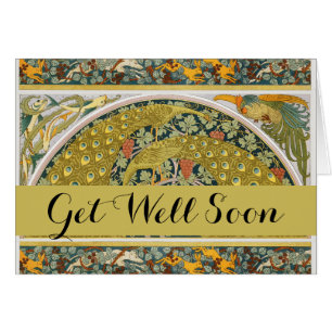 Estilo Art Nouveau de la ronda del pavo real