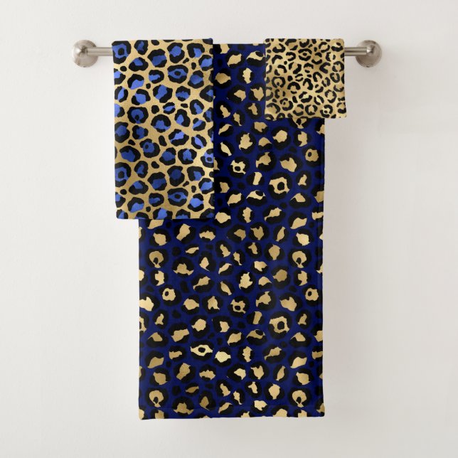 Estilo azul real y manchas de leopardo de papel de (In situ)