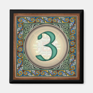 Estilo B, "3" - imanes célticos del número
