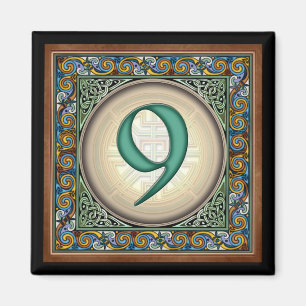 Estilo B, "9" - imanes célticos del número