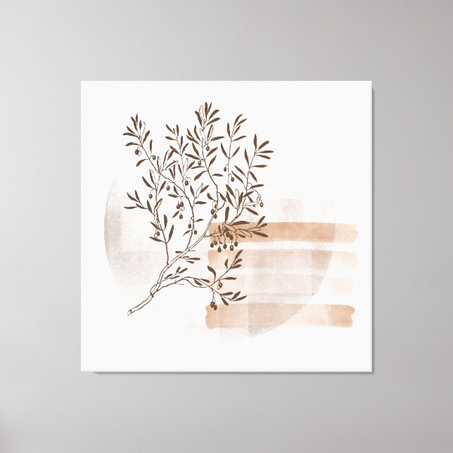 Estilo bohemio Resumen Imprimir lienzo de arte flo (Anverso)