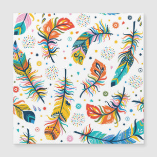 Estilo boho, patrón de plumas sin costura.