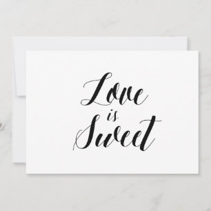 Estilo caligráfico "El amor es dulce" Rótulo Boda