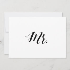 Estilo caligráfico "Mr." Rótulo Presidente boda