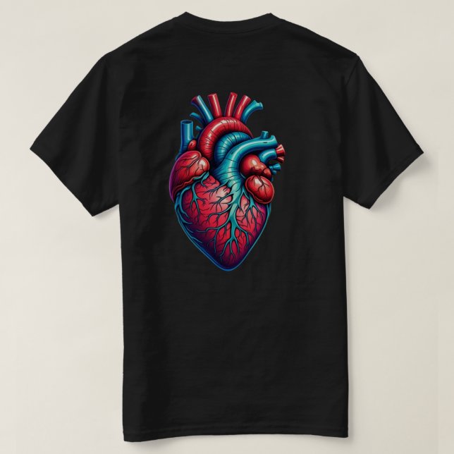 Estilo: Camiseta básica de latido oscuro (Reverso del diseño)