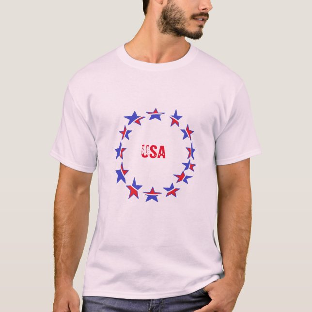 Estilo: Camiseta básica masculina —Estados Unidos  (Anverso)