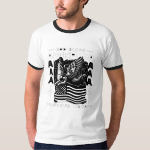 Estilo: camiseta de hombre básica de anillos Retro