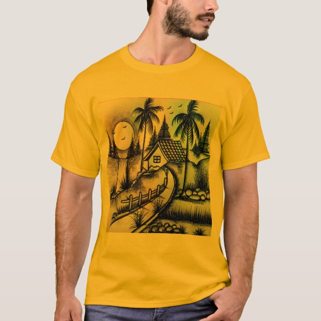 Estilo: Camiseta oscura básica cómoda (Anverso)