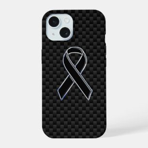 Estilo cromo negro cinta conciencia fibra de carbo