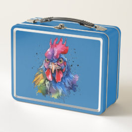 Estilo de acuarela de pollo de gallo de campo