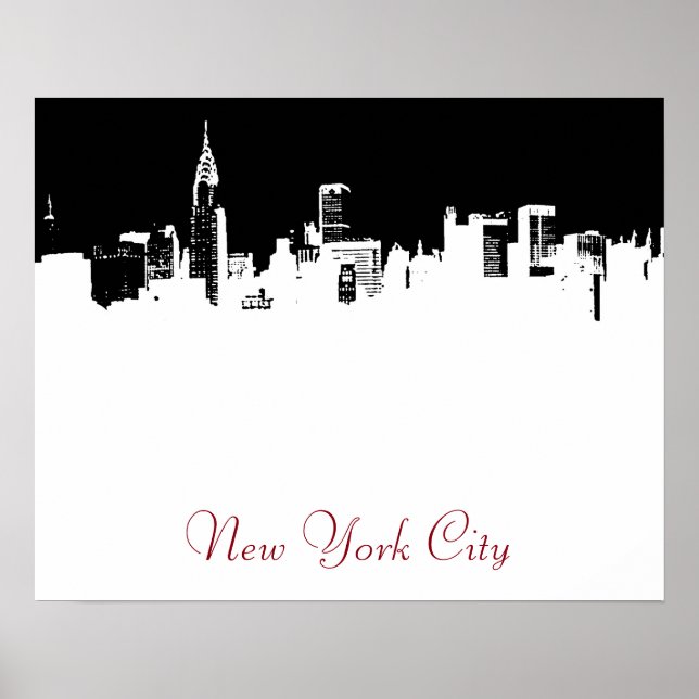 Estilo de arte pop Nueva York Poster de guiones (Frente)