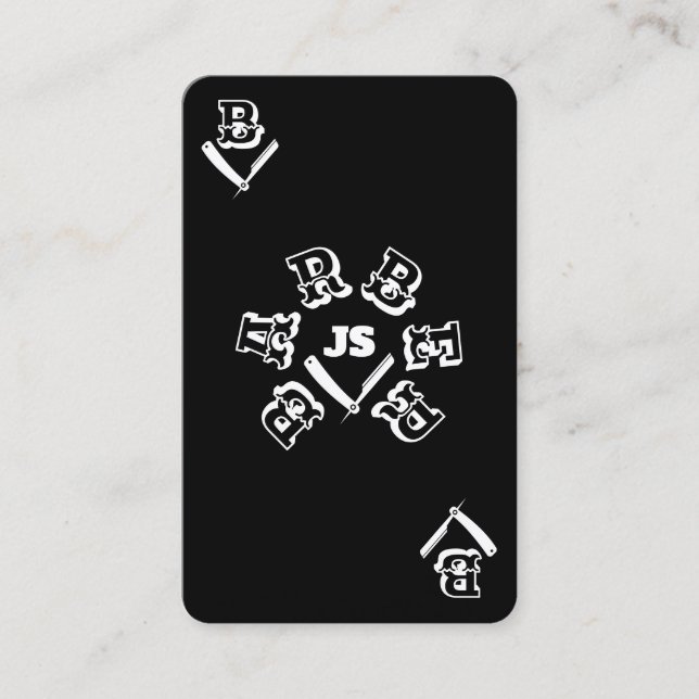 Estilo de barbería de tarjetas de aire opuesto (Anverso)