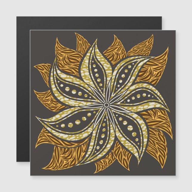 Estilo de Batik Floral Resumen Africano (Anverso/Reverso)