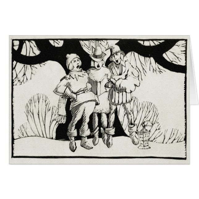 Estilo de bloques de madera, caroleros (Anverso (Horizontal))