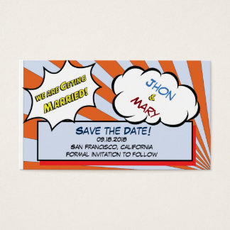 Estilo de cómic de arte pop Guardar la fecha