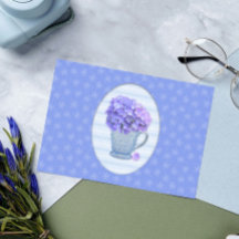 Estilo de cosecha Hidrangea Tarjeta de cumpleaños 