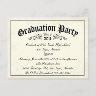 Estilo de diploma de invitación a graduación