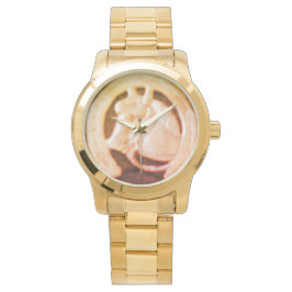 estilo de diseño de arte femenino con reloj