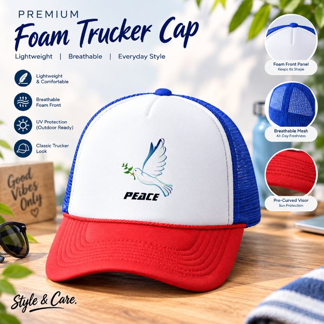 Estilo de diseño de gorra de camionero con texto d (Custom Pigeon Text Pigeon Trucker Hat Design Style)