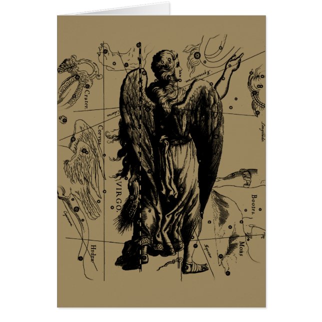 Estilo de Etching Virgo Constellation Hevelius (Frente)