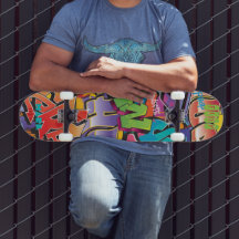 Estilo de graffiti de skateboard con nombre