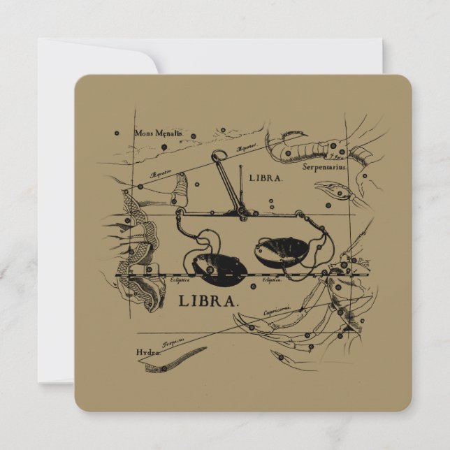 Estilo de Hevelius de la Constelación de Libra Vin (Anverso)