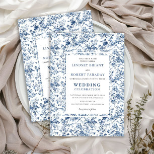 Estilo de Invitación de Boda Clásica Toile de Jouy