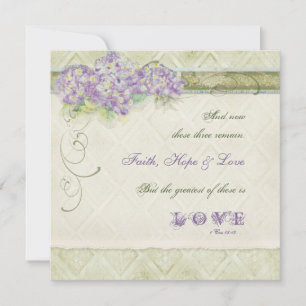 Estilo de la cosecha Lilac Hydrangea - Invitación