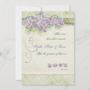 Estilo de la cosecha Lilac Hydrangea - Invitación