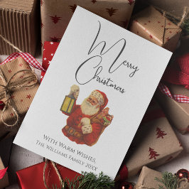 Estilo de la cosecha Santa Merry Navidad